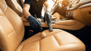 leather seat pet hair removal car detailing Surrey BC Rinsed Auto Spa